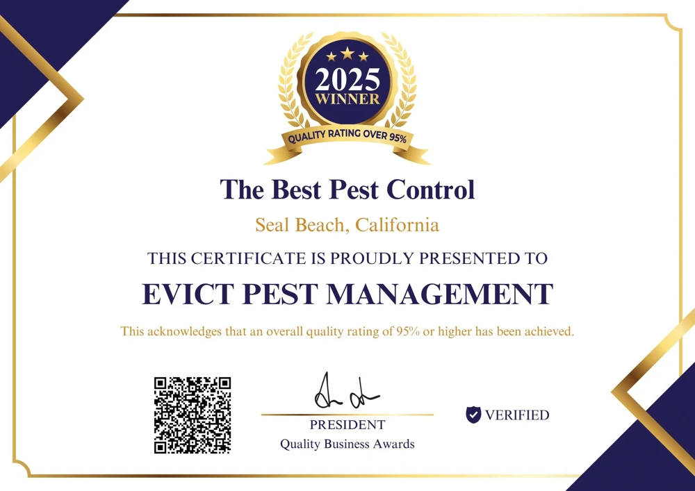 Quality Business Awards, 2025 · Best Pest Control · Seal Beach